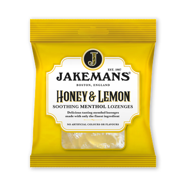 Jakemans Honey & Lemon Menthol Sweets - 73g — product packaging