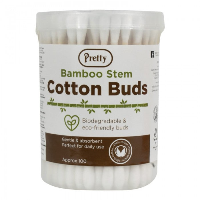 Pretty Bamboo-Stem Cotton Buds - 100 Buds — product packaging
