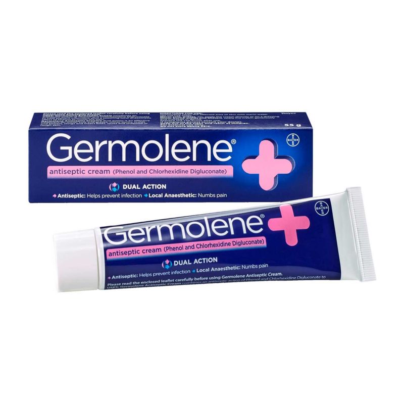 Germolene Antiseptic Cream Phenol 1.2% & Chlorhexidine 0.25% - 55g — product packaging
