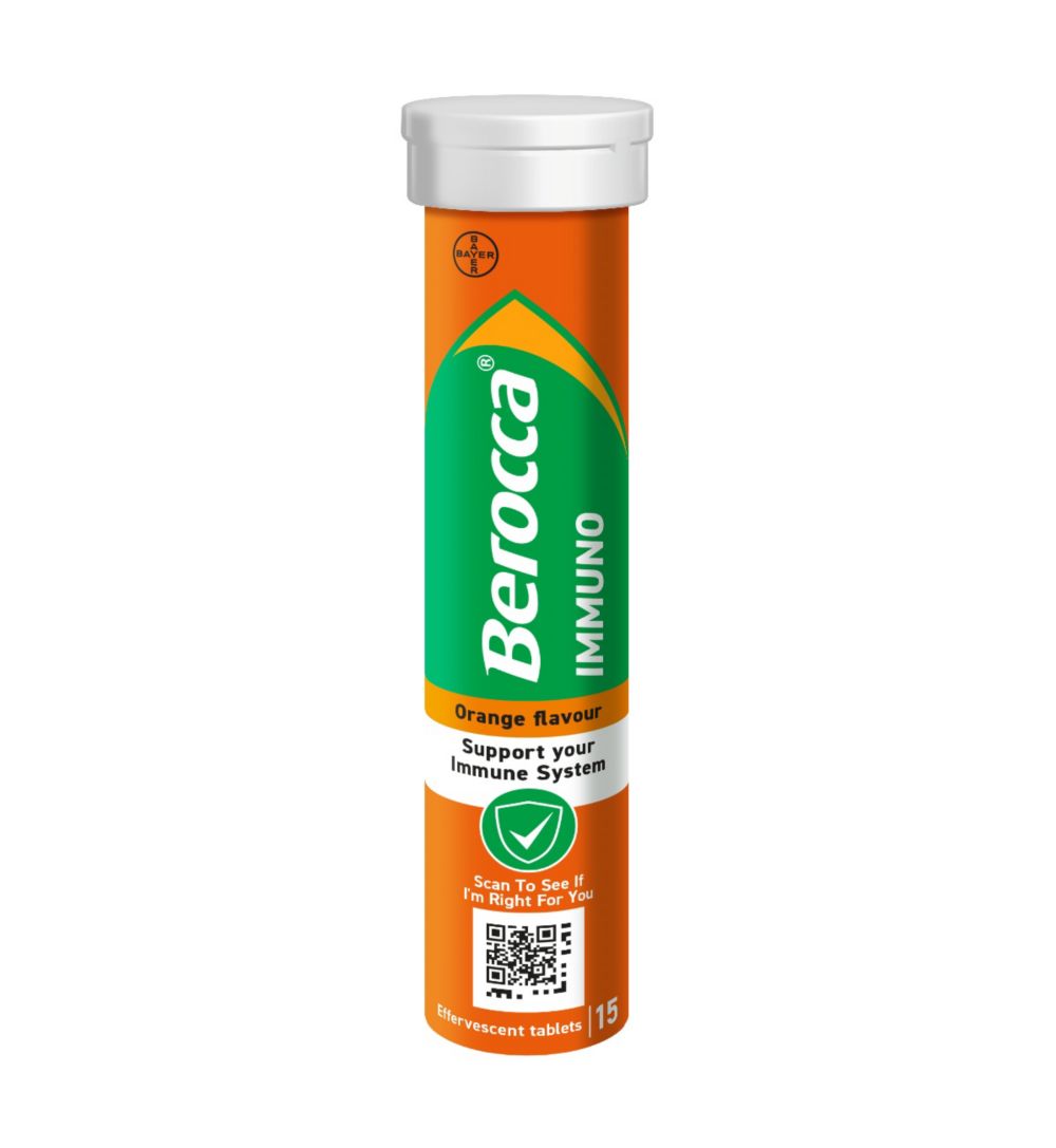 Berocca Immuno Orange Effervescent Tablets - 15 Tablets — product packaging