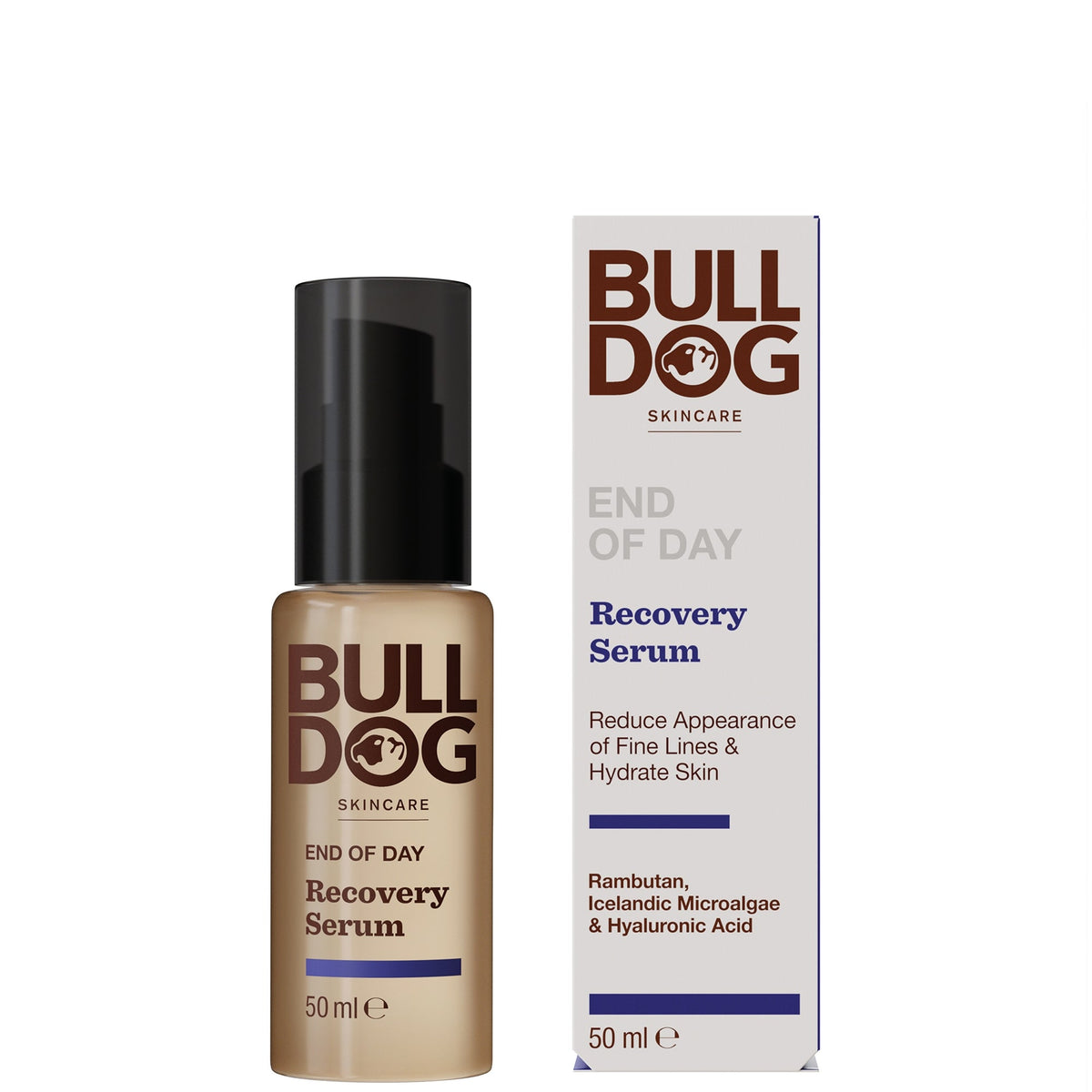Bulldog End of Day Recovery Serum - 50ml — product packaging