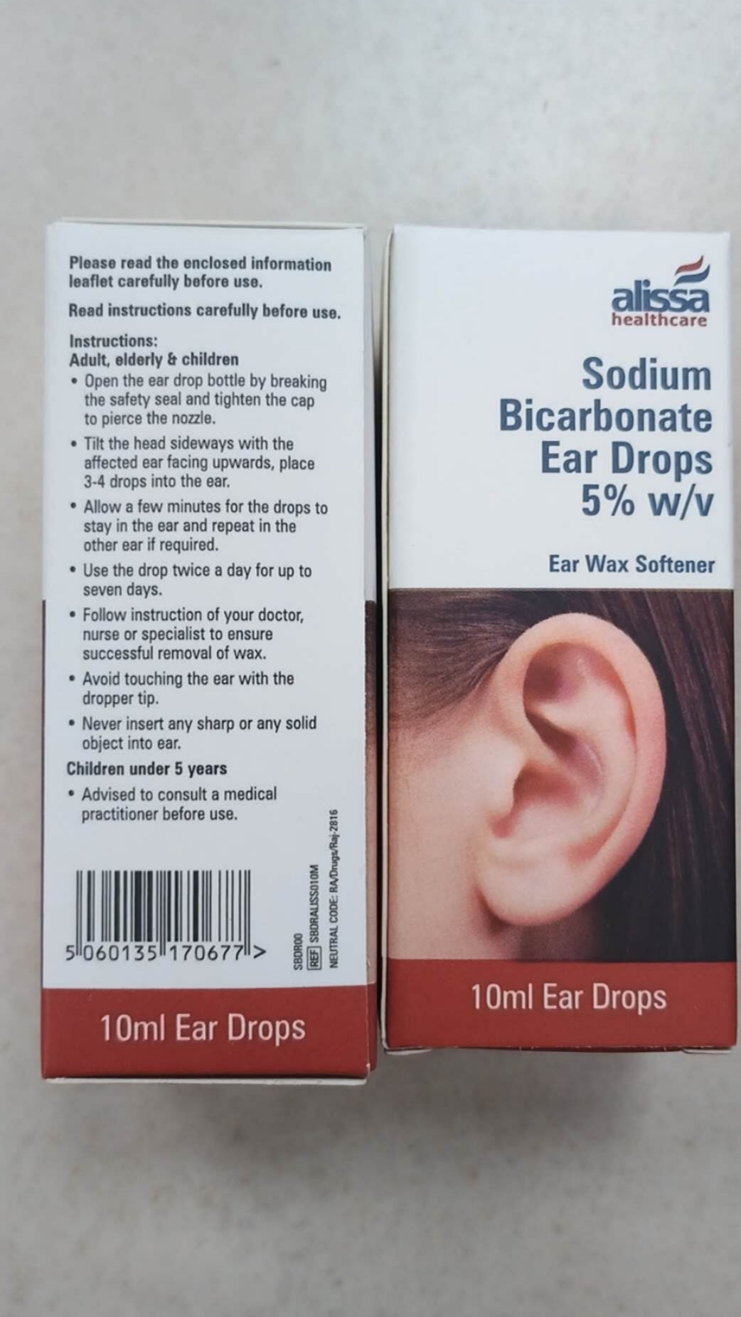 Sodium Bicarbonate Ear Drops 5% w/v (10 ml)