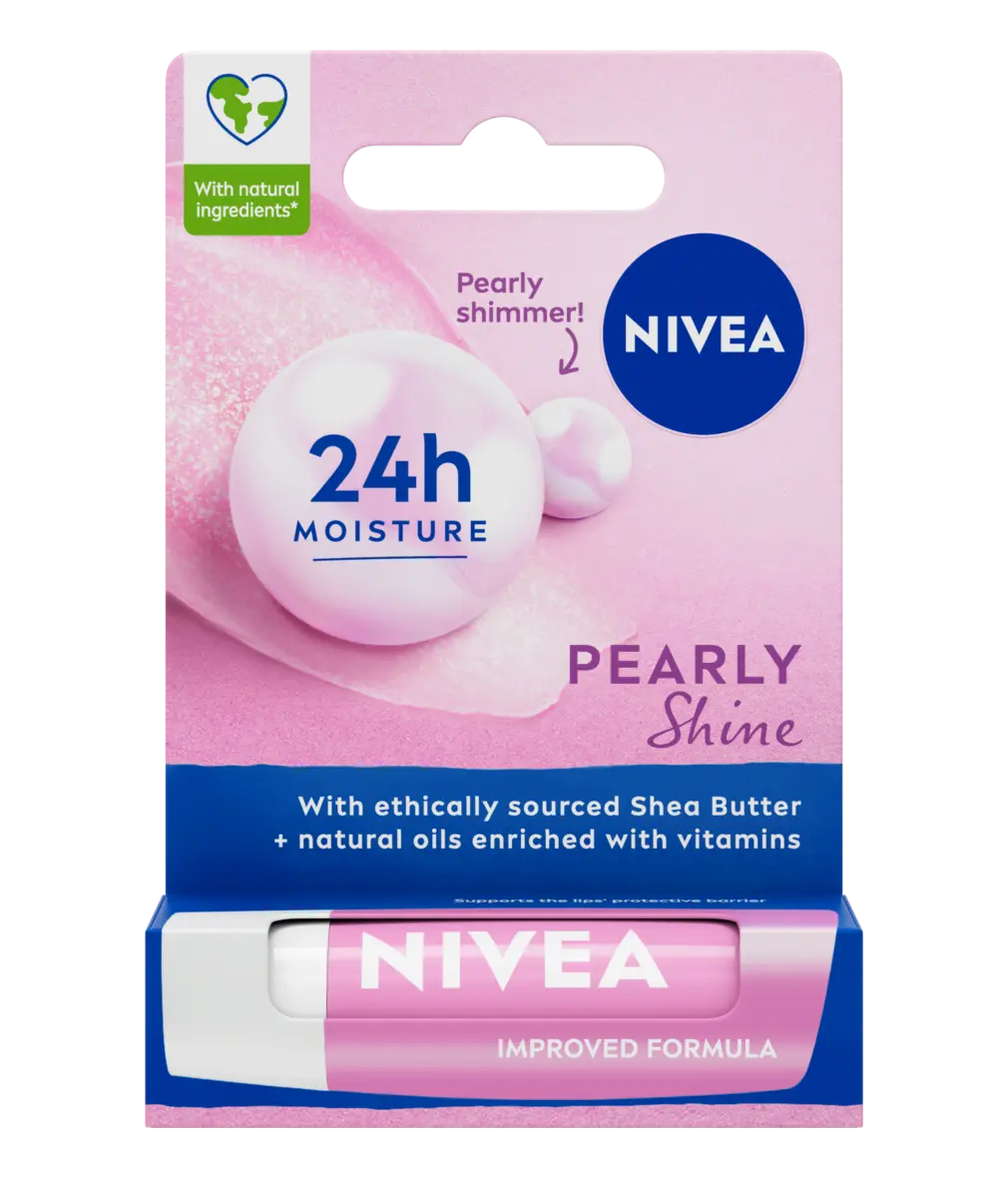 NIVEA Pearly Shine Lip Balm - 4.8g — product packaging