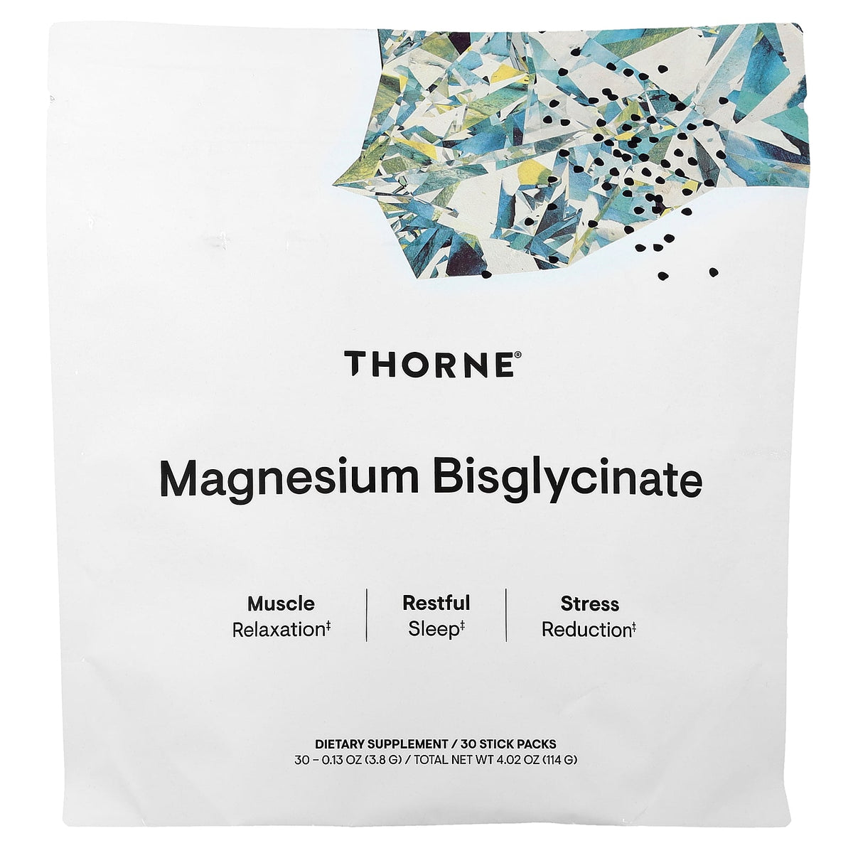 Thorne Magnesium Bisglycinate Powder - 30 Stick Packs — product packaging