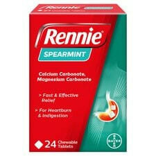 Rennie Heartburn & Indigestion Relief 24 Tablets 有效缓解胃灼热、消食片和胃酸反流