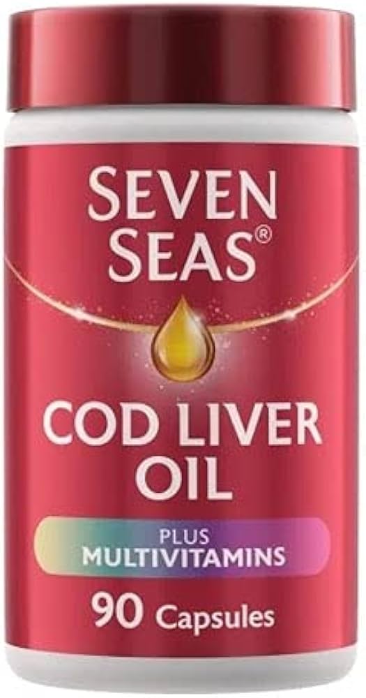 Seven Seas 鳕鱼肝油加多种维生素 Omega-3 鱼油 90 粒胶囊