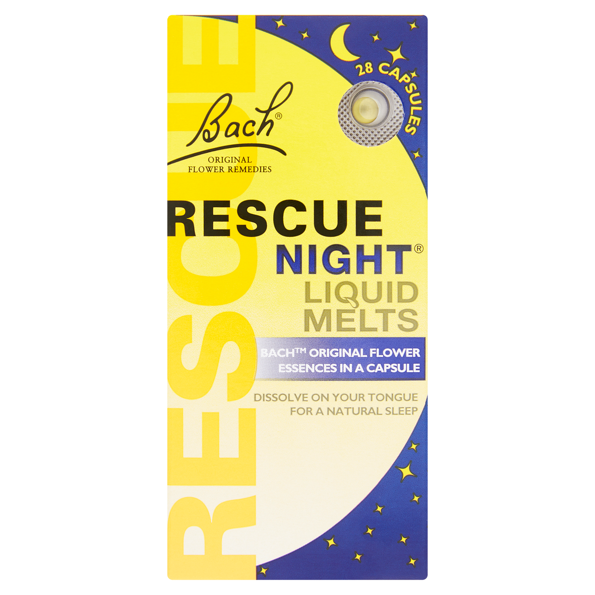 Bach RESCUE Night Liquid Melts - 28 Capsules — product packaging