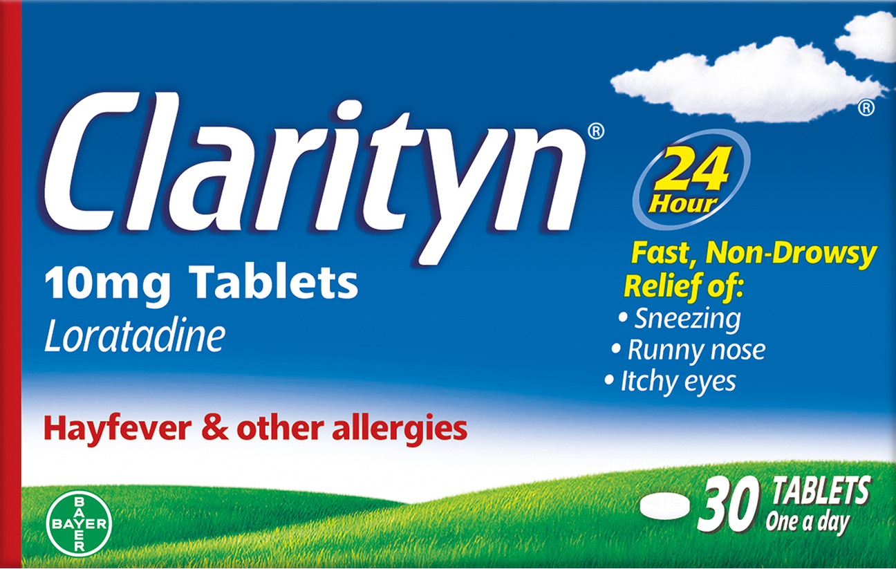Clarityn Allergy 开瑞坦氯雷他定抗过敏片,过敏性鼻炎(花粉热荨麻疹瘙痒发红)10mg tablets x 30粒