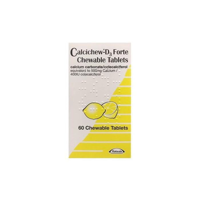Calcichew D3 Forte 500mg/400iu Chewable Tablets 60 Chewable tablets
