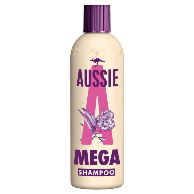 Aussie Mega Daily Shampoo with Blue Mountain Eucalyptus - 300ml — product packaging