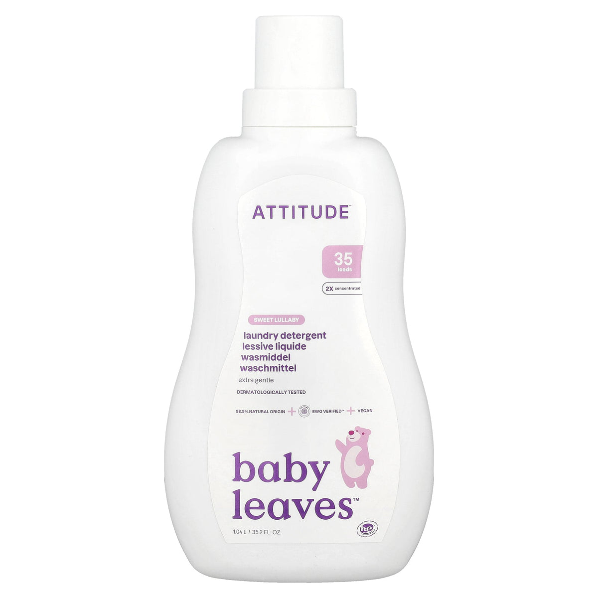 ATTITUDE Baby Leaves Laundry Detergent Sweet Lullaby - 1.04L (35 Loads) — product packaging
