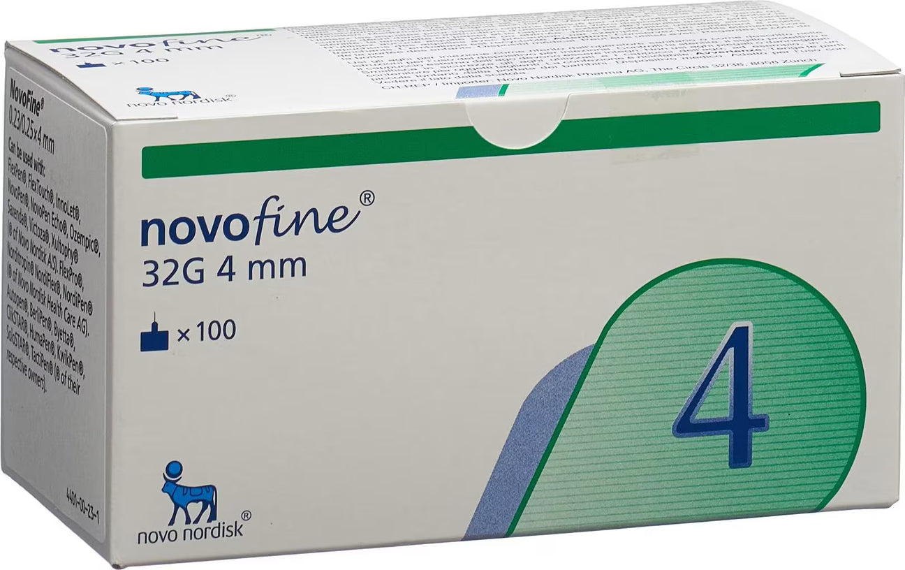 NovoFine 32G 4mm 无菌注射笔针头 - 5/20/100支装