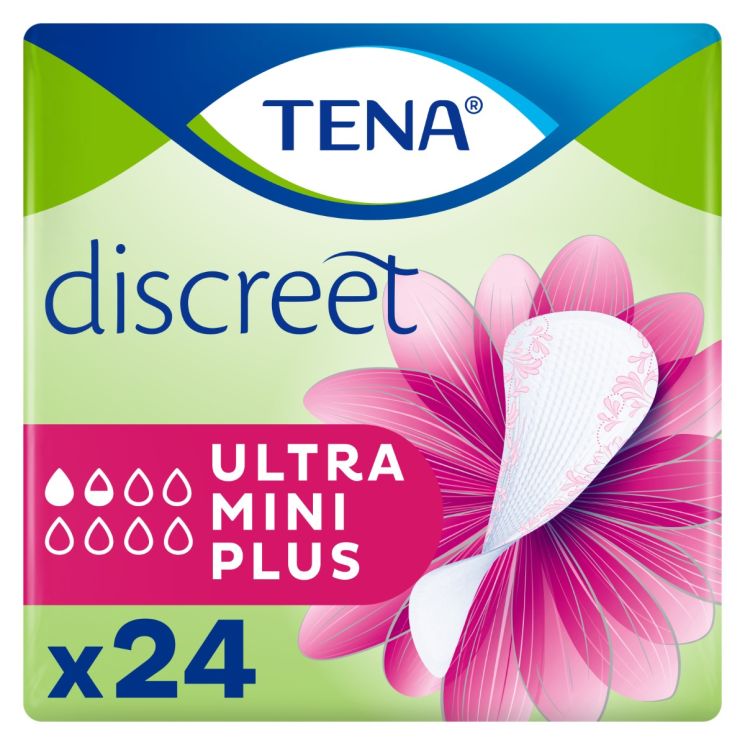 TENA Discreet Ultra Mini Plus Incontinence Liners - 24 Pack — product packaging