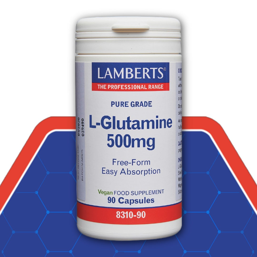 Lamberts L-Glutamine 500mg - 90 Capsules — product packaging