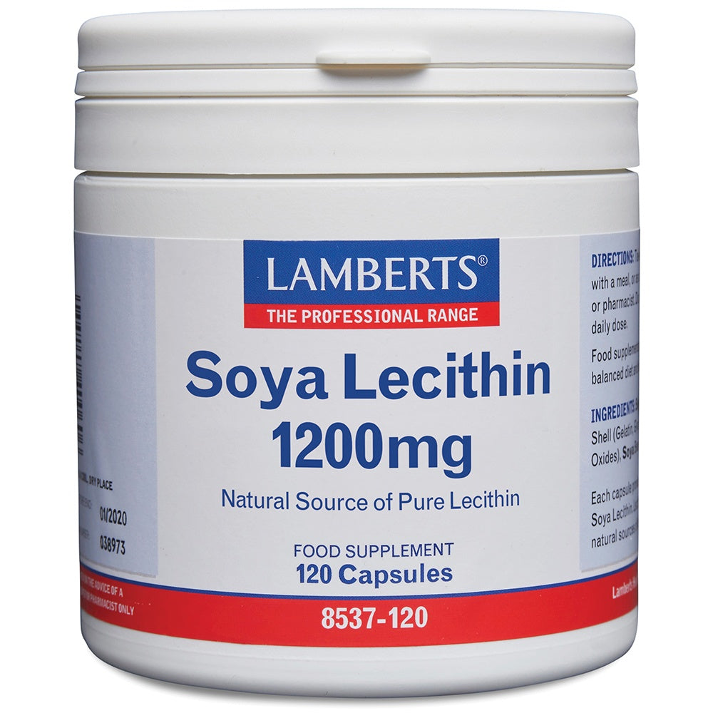 Lamberts Soya Lecithin 1200mg - 120 Capsules — product packaging