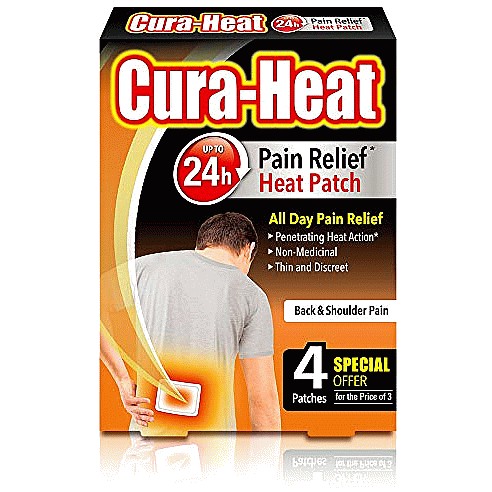 Cura-Heat Back & Shoulder Pain Relief Heat Patches - 4 Patches — product packaging