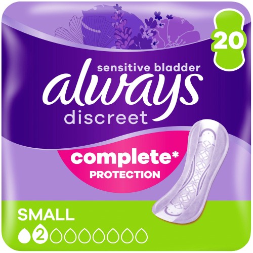 Always Discreet Incontinence Pads Small - 20 Pads — product packaging