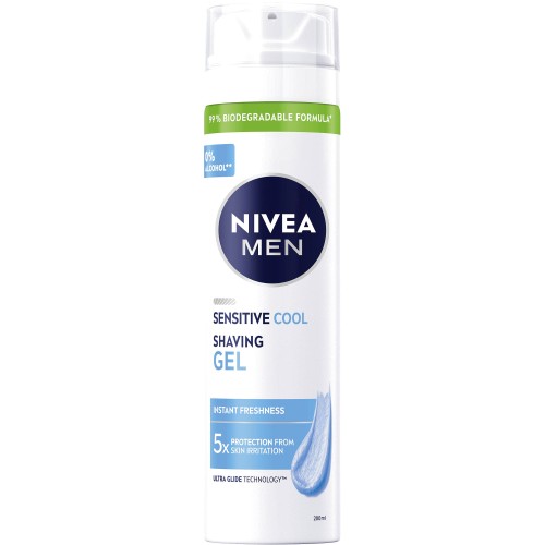 NIVEA MEN Sensitive Cooling Shaving Gel with 0% Alcohol - 200ml — product packaging