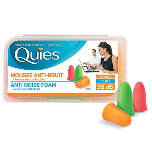 Quies Foam Earplugs - 3 Pairs — product packaging
