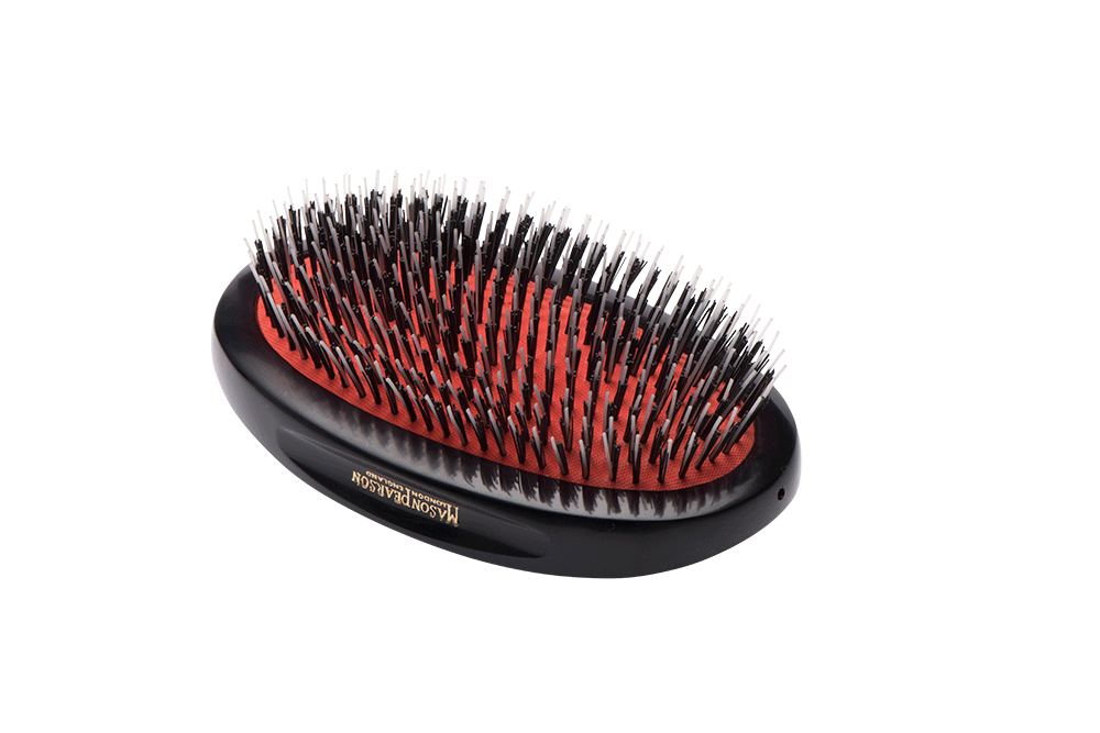 Mason Pearson Junior Military Bristle & Nylon Hairbrush BN2M-Dark Ruby