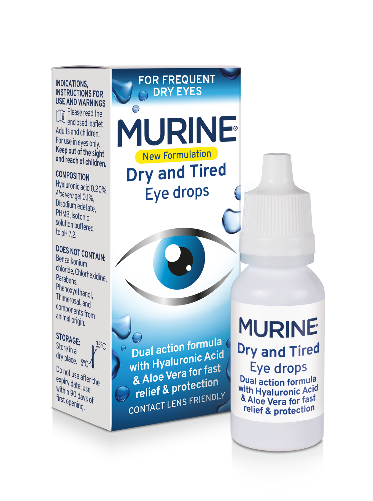 Murine Dry & Tired Eye Drops - 15ml — product packaging