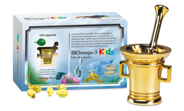Pharma Nord BIOmega-3 Kids Lemon Fish Oil Capsules - 120 Capsules — product packaging