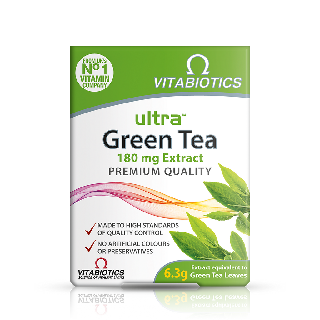 Vitabiotics Ultra Green Tea Extract 180mg - 30 Tablets — product packaging