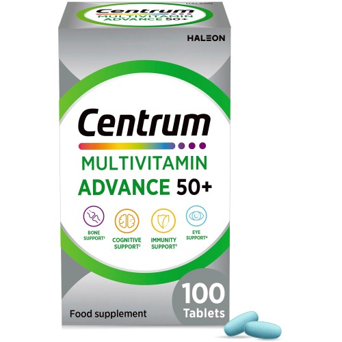 Centrum Advance 50+ Multivitamin & Mineral Tablets - 100 Tablets — product packaging