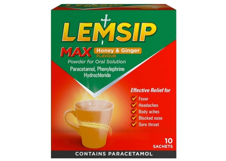 Lemsip Max 蜂蜜生姜味冲剂 - 10 包