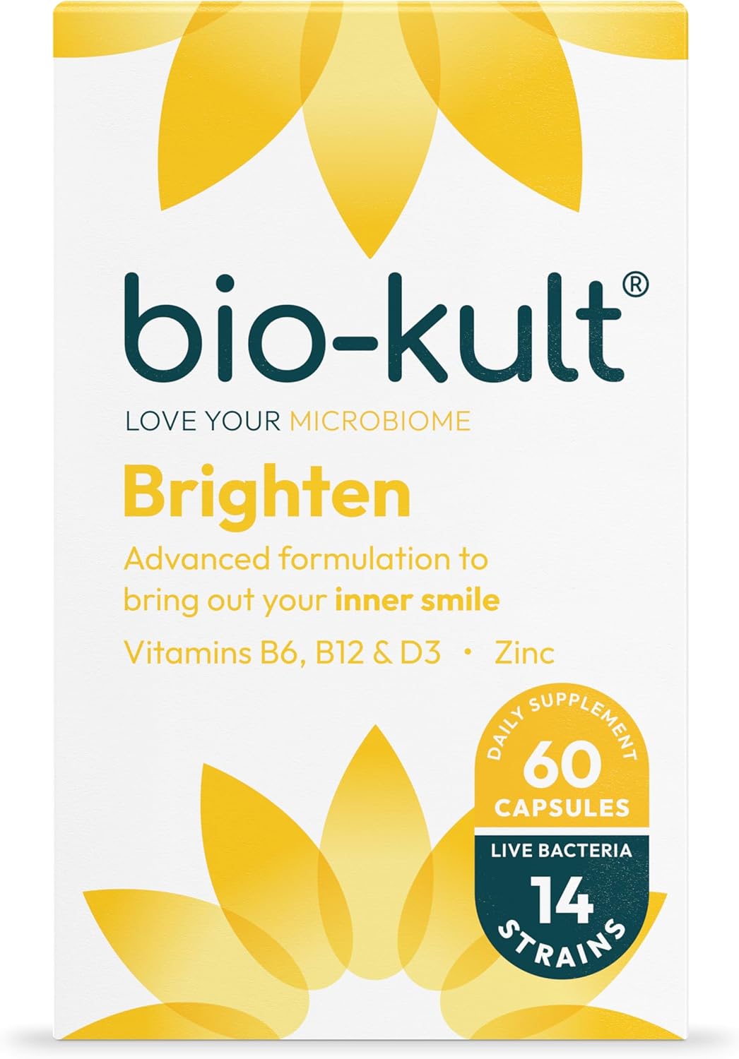 Bio‑Kult Brighten – 60粒装 帮助调节肠道菌群 有助于心理功能、缓解疲劳并增强免疫力