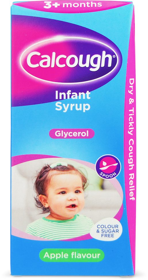 CalCough Infant Syrup Glycerol Apple Flavour 3+ Months - 125ml — product packaging