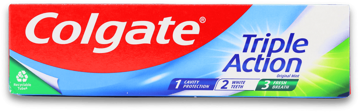 Colgate Triple Action Toothpaste Original Mint - 75ml — product packaging