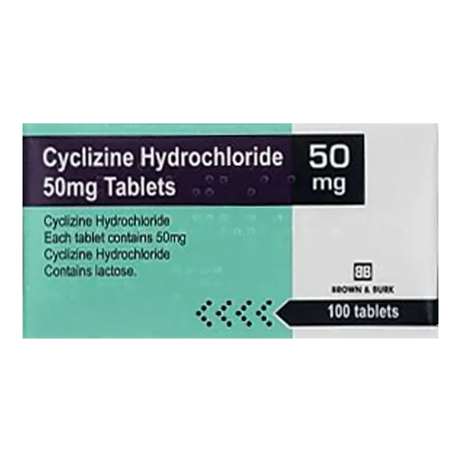 cyclizine hydrochloride tablets 50mg 30 tablets