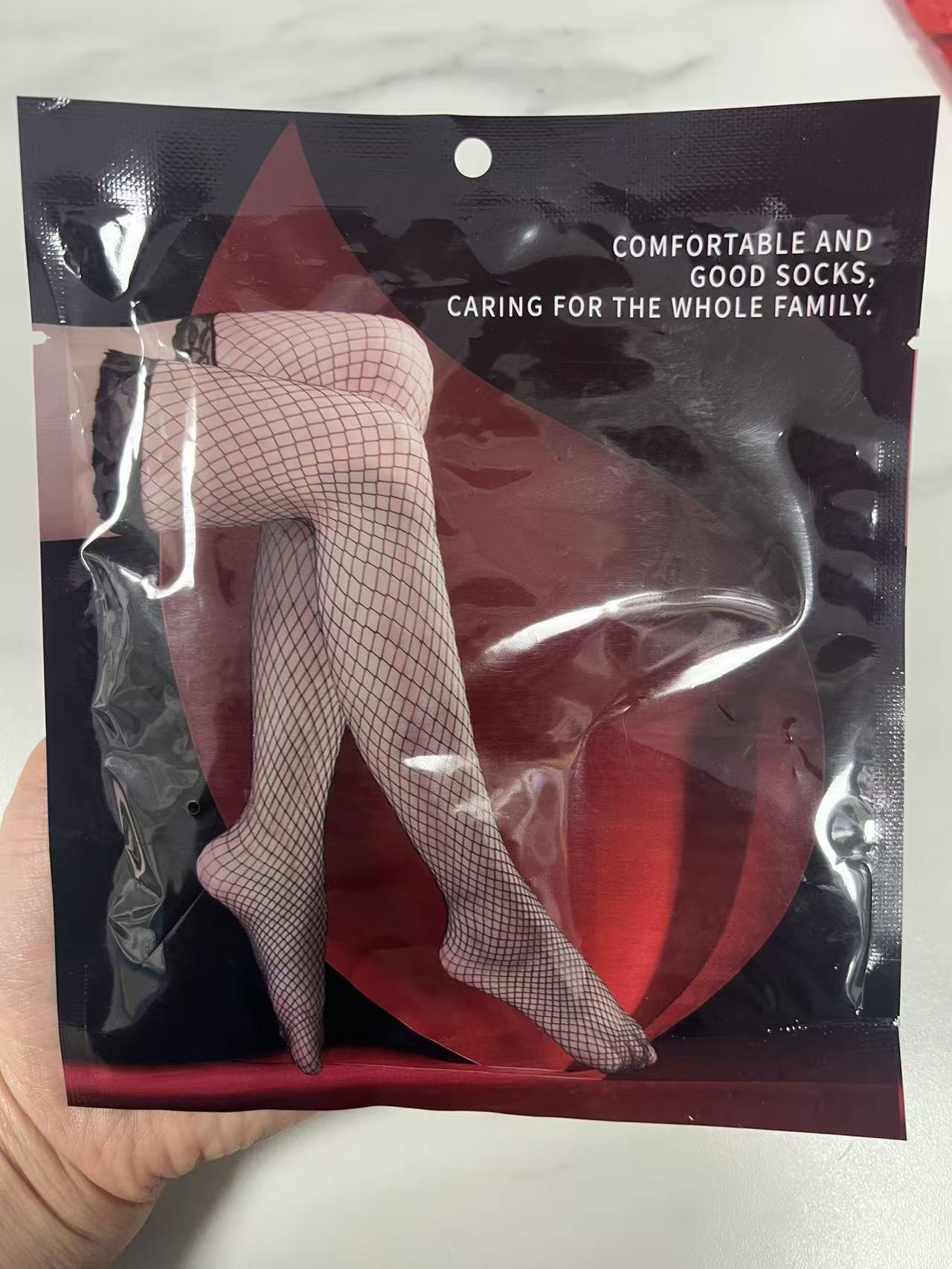 Women’s Black Fishnet Tights – Classic Diamond Mesh Hosiery