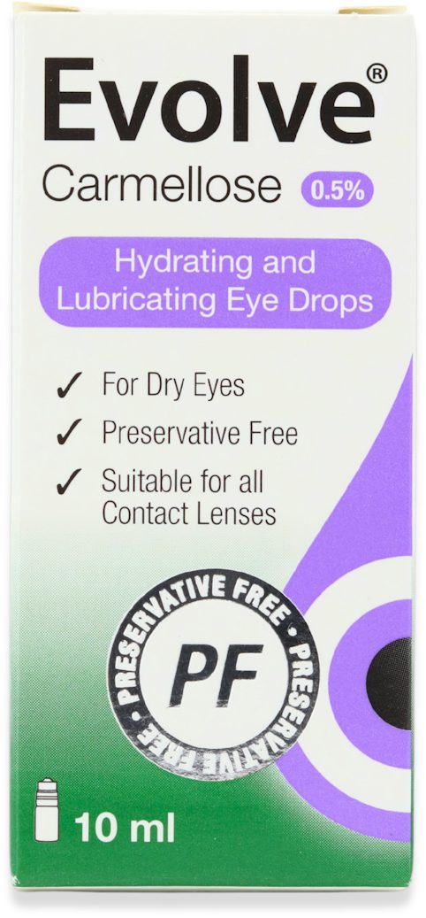 Evolve Carmellose 0.5% Preservative-Free Eye Drops - 10ml — product packaging