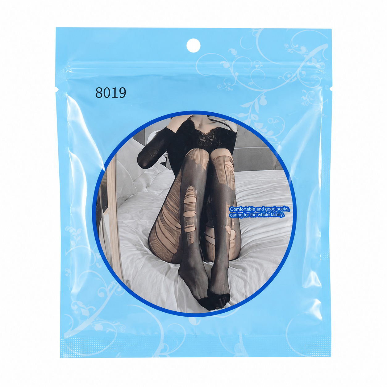 Women's Distressed Pattern Sheer Pantyhose black
