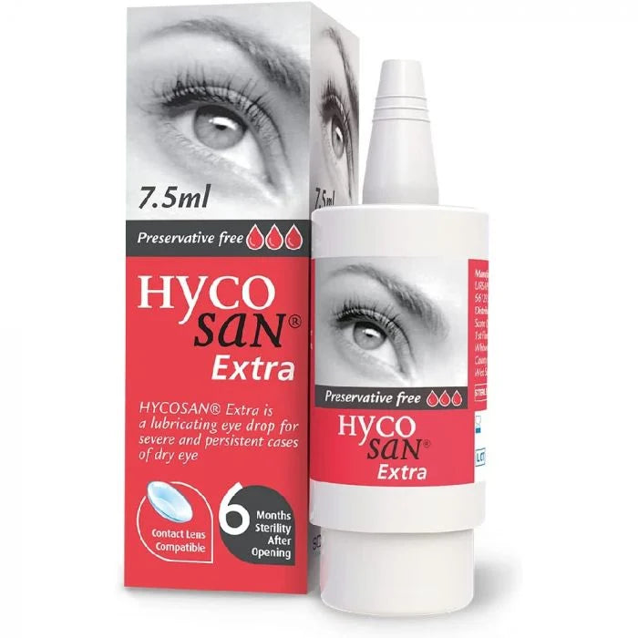 Hycosan Extra 0.2% Sodium Hyaluronate Preservative-Free Eye Drops - 7.5ml — product packaging