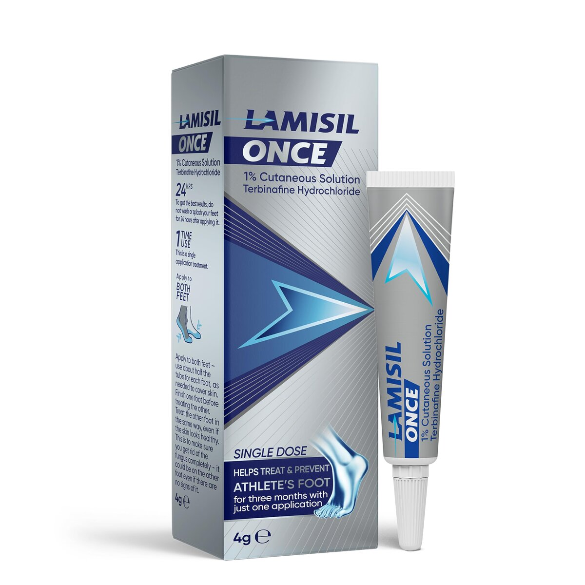 Lamisil Once Terbinafine 1% Cutaneous Solution - 4g — product packaging