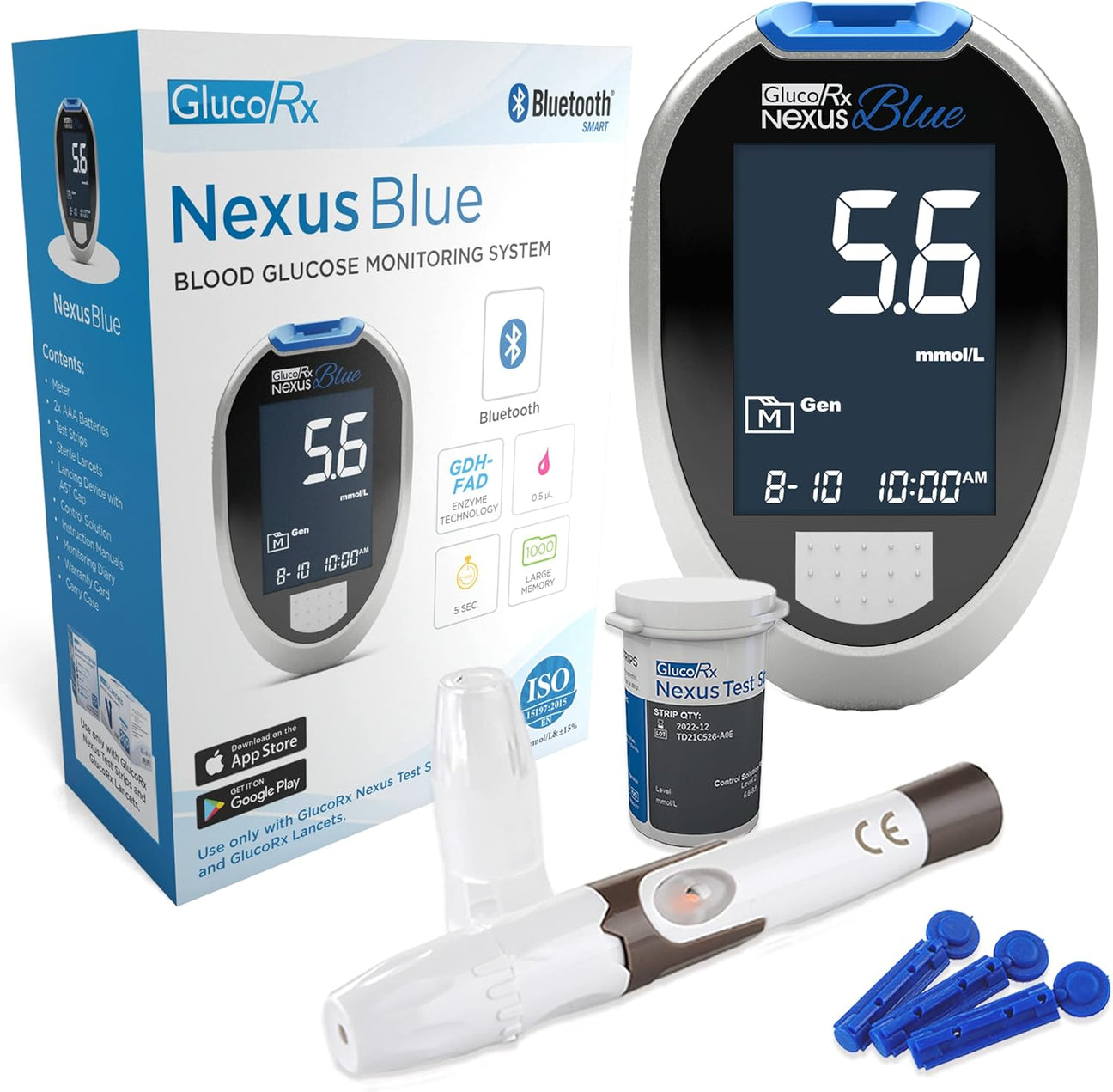 GlucoRx Nexus Blue 血糖监测系统蓝牙
