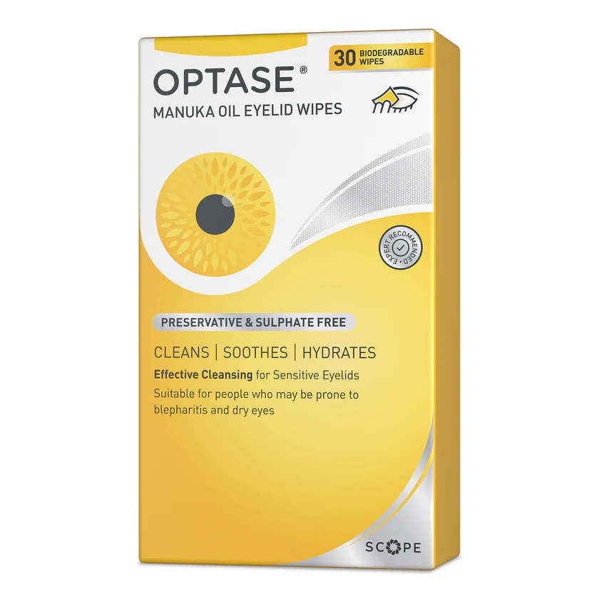 Optase Manuka Oil Eyelid Wipes - 30 Wipes