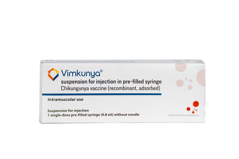 包装图:基孔肯雅热疫苗接种(Vimkunya) — 仅供参考,包装可能不同