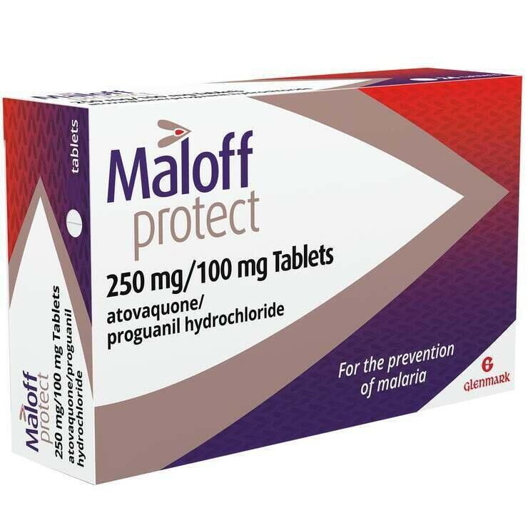 Maloff Protect atovaquone proguanil 250mg/100mg tablets