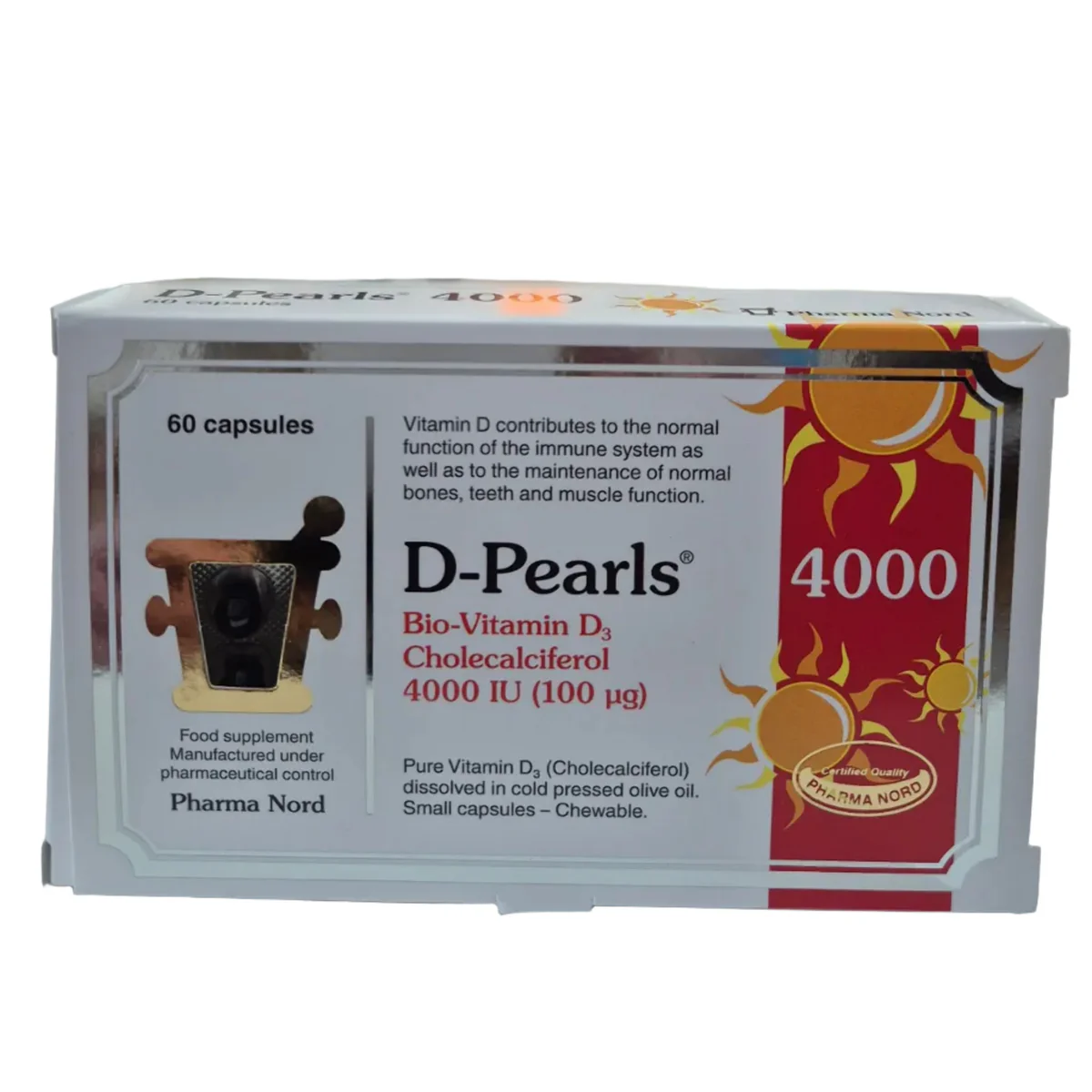 Pharma Nord 维生素D3滴丸 4000IU - 60粒胶囊