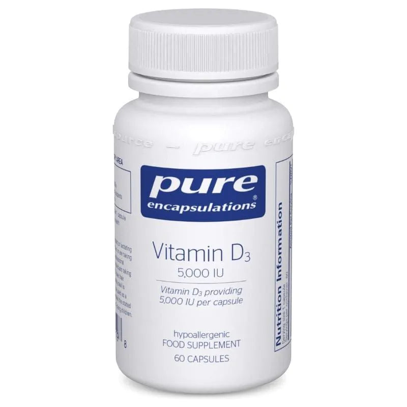 Pure Encapsulations 维生素D3 5000国际单位胶囊 - 60粒
