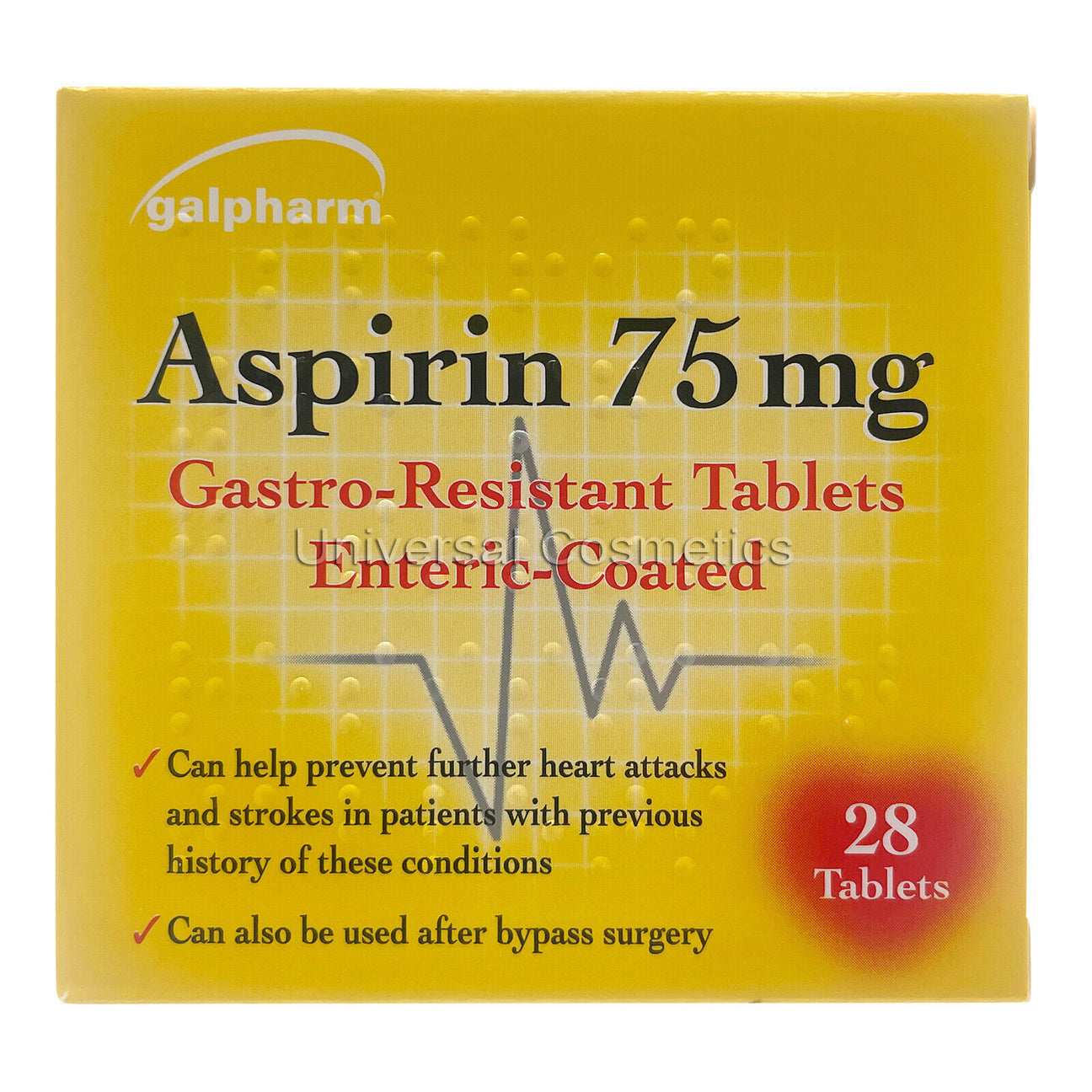 Aspirin 75mg Gastro-Resistant Tablets *28(Brand may vary )