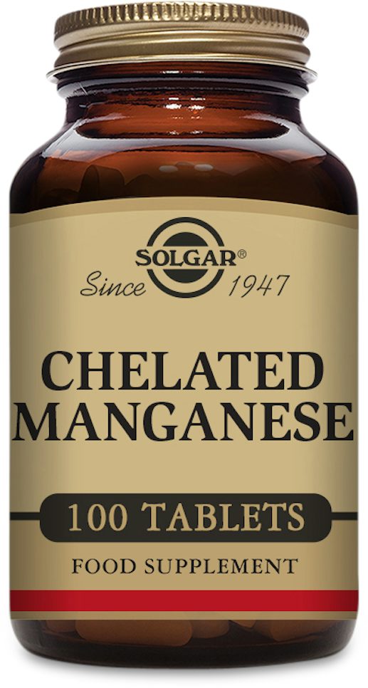 Solgar Chelated Manganese 8mg Tablets - 100 Tablets — product packaging
