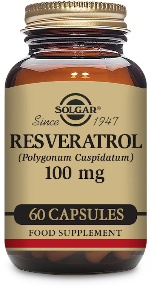 Solgar Resveratrol 100mg Vegetable Capsules - 60 Capsules — product packaging
