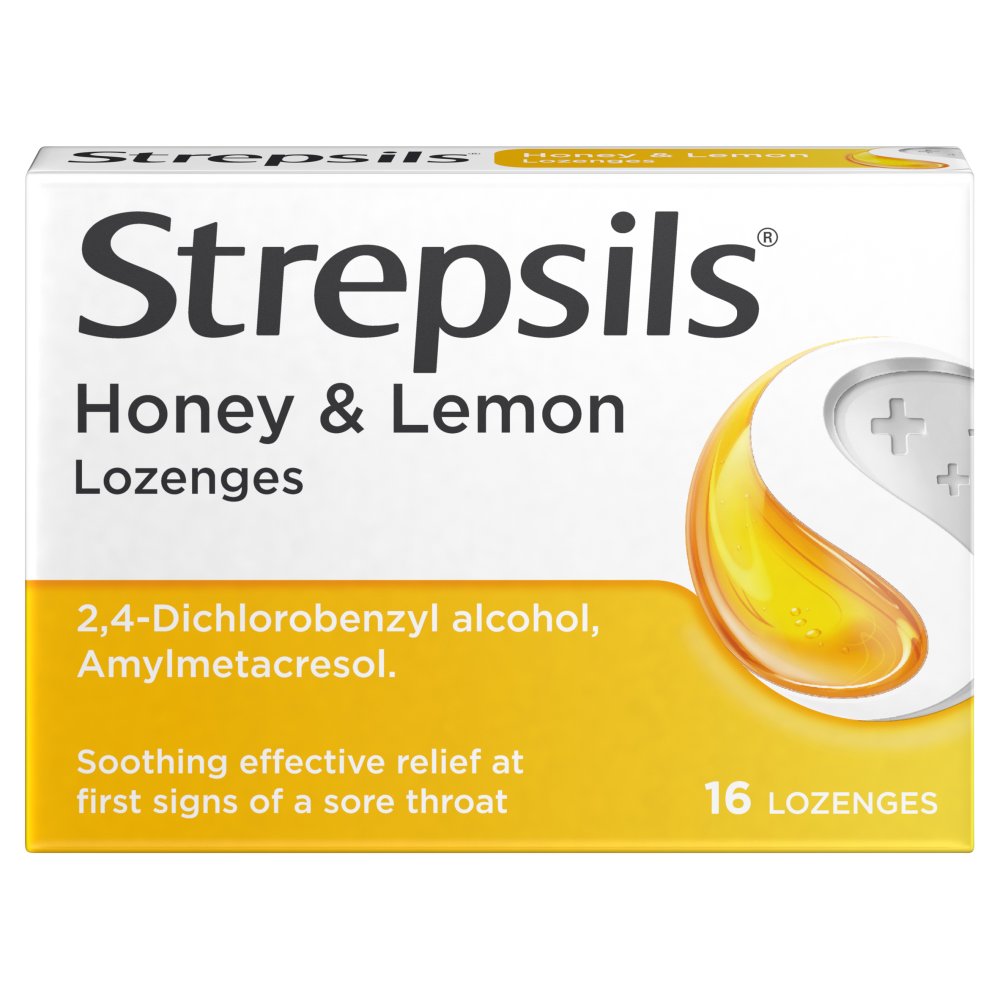 Strepsils蜜糖柠檬润喉糖 x16 缓解喉咙痛
