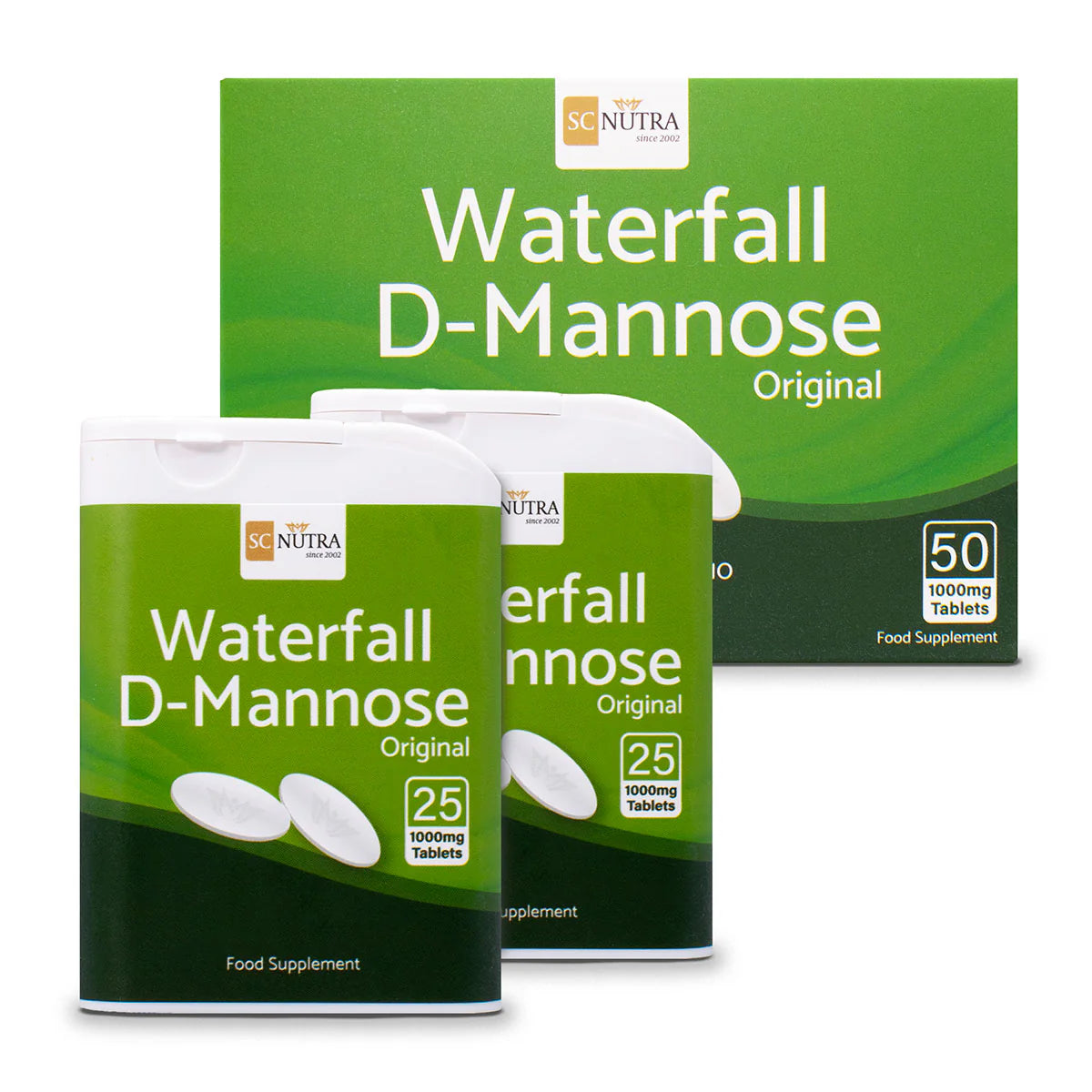 Waterfall D-甘露糖片 1000毫克/ 50片支持膀胱健康