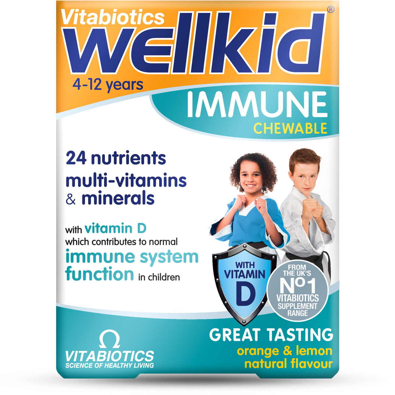 Wellkid 儿童特别配制的多维生素补充剂/免疫系统支持咀嚼片 - (4-12岁)30片
